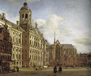 Jan van der Heyden City Hall and Plaza painting